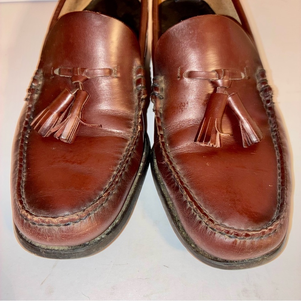 Florsheim Royal Imperial Burgundy Tassel Loafers Oxblood Men’s Size 9D Vtg